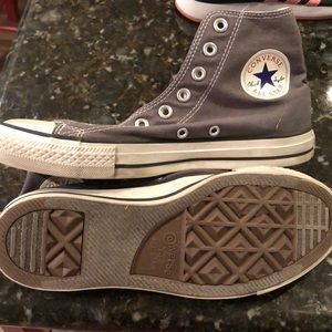 Gray high top converse chuck taylor